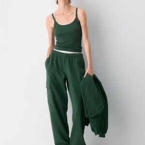 Aritzia Forest Green Sweatfit Fleece Joggers
